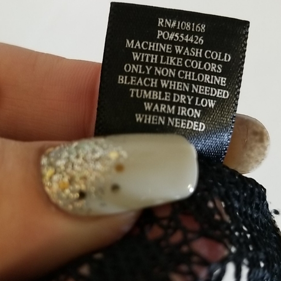 Full Tilt Sheer Net Lace Back Feature Sz S - Picture 9 of 9